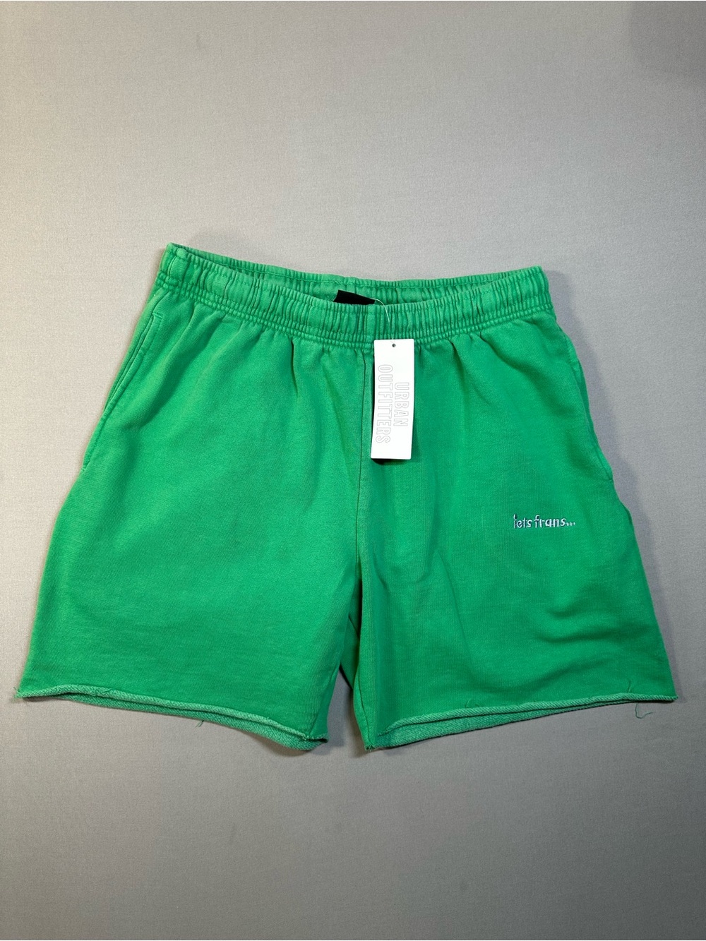 NWT iets frans Urban Outfitters Cutoff Sweatpant Shorts, Green - Womens Medium